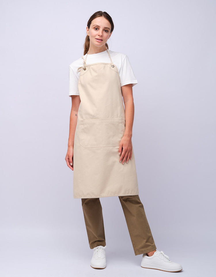 Natural Bib Organic Cotton Apron - Gresham Blake Studios