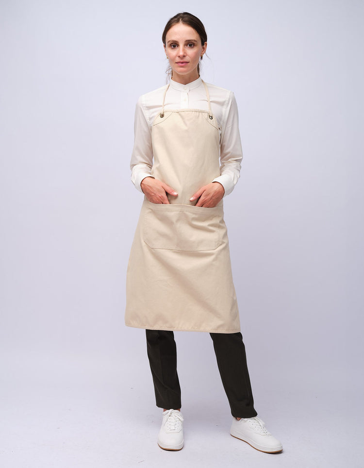Natural Bib Organic Cotton Apron - Gresham Blake Studios