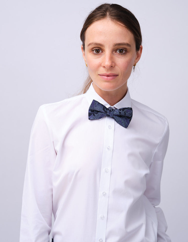 Navy Nasturtiums Bow Tie - Gresham Blake Studios