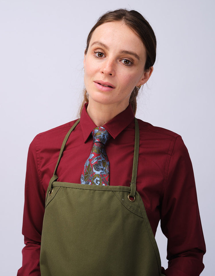 Olive Organic Cotton Bib Apron - Gresham Blake Studios