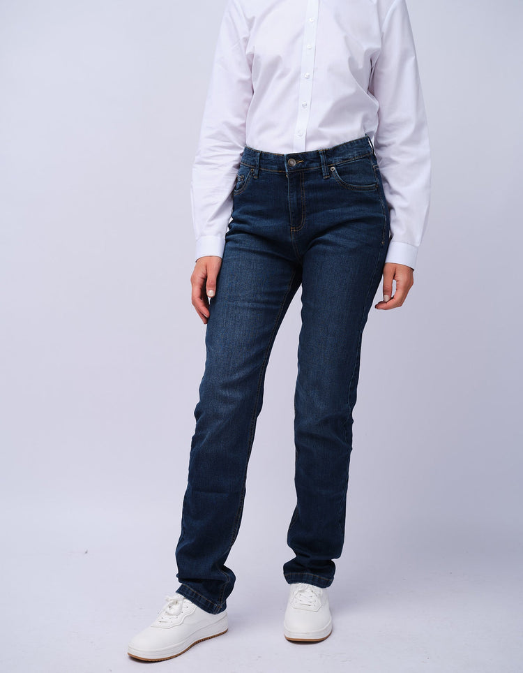 Womens Dark Blue Wash Jeans - Gresham Blake Studios