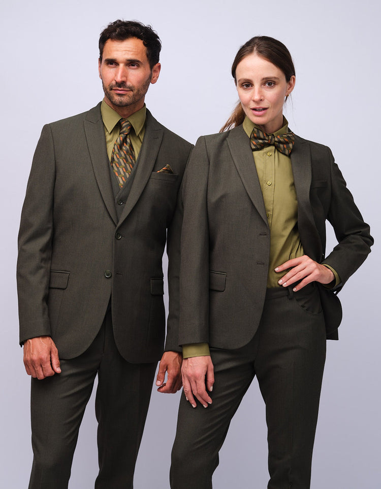 Womens Green Dot Suit Jacket - Gresham Blake Studios