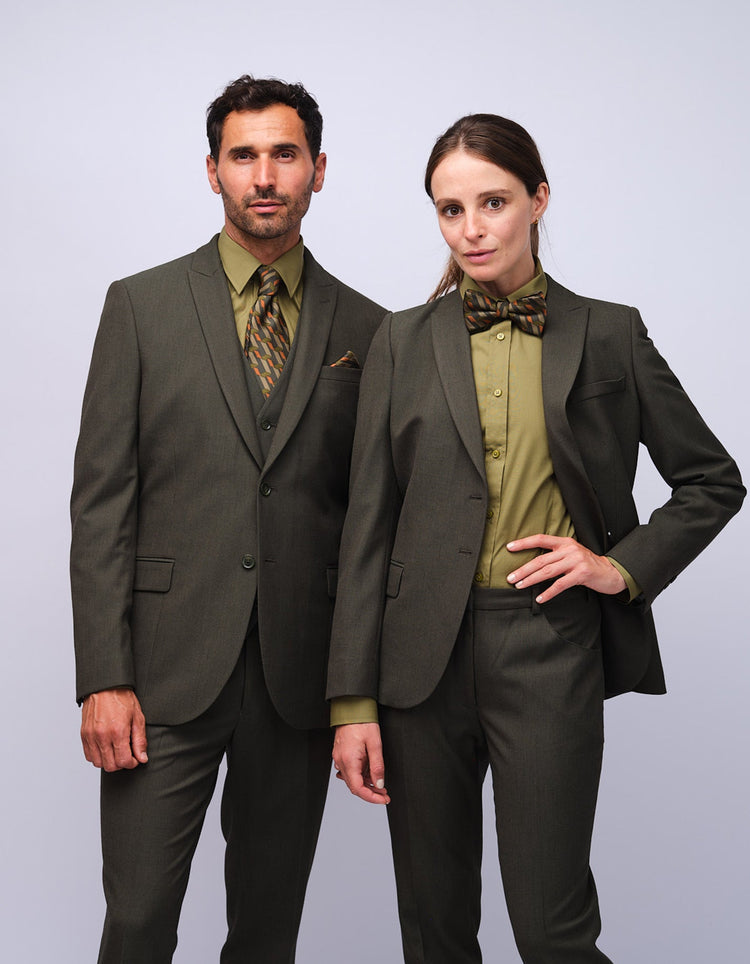 Womens Green Dot Suit Jacket - Gresham Blake Studios