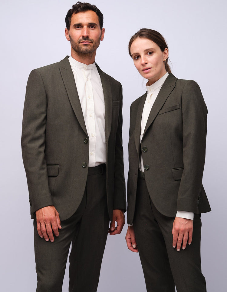 Womens Green Dot Suit Jacket - Gresham Blake Studios