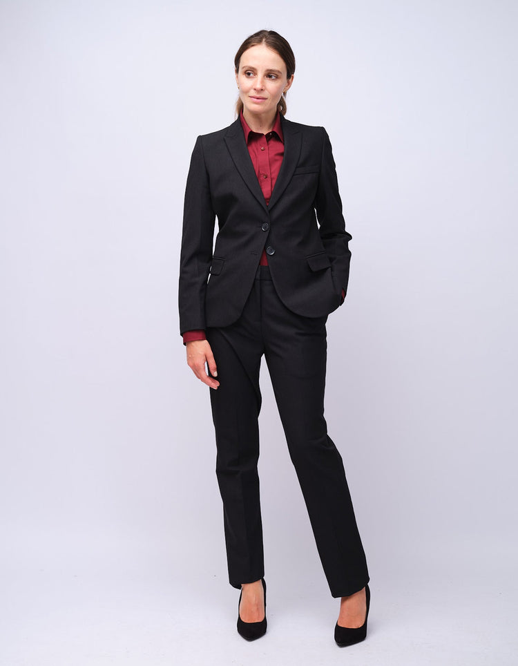 Womens Grey Dot Tailored Trouser - Gresham Blake Studios