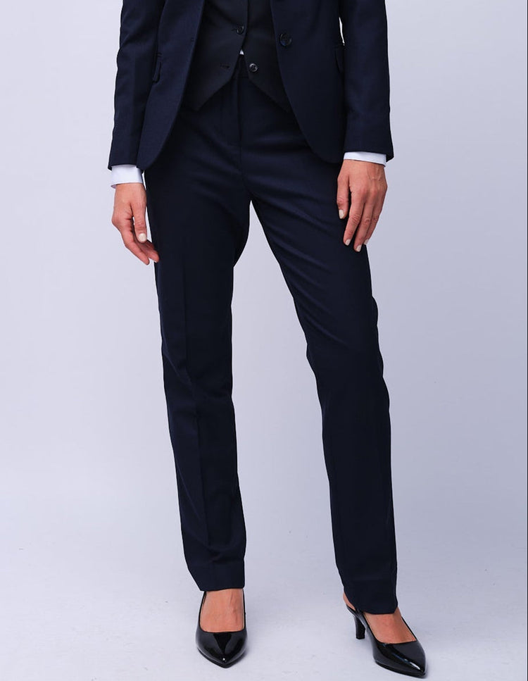 Womens Navy Dot Tailored Trouser - Gresham Blake Studios
