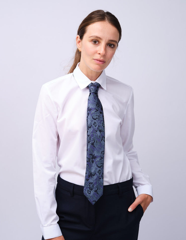 Womens Slim Fit White Shirt - Gresham Blake Studios