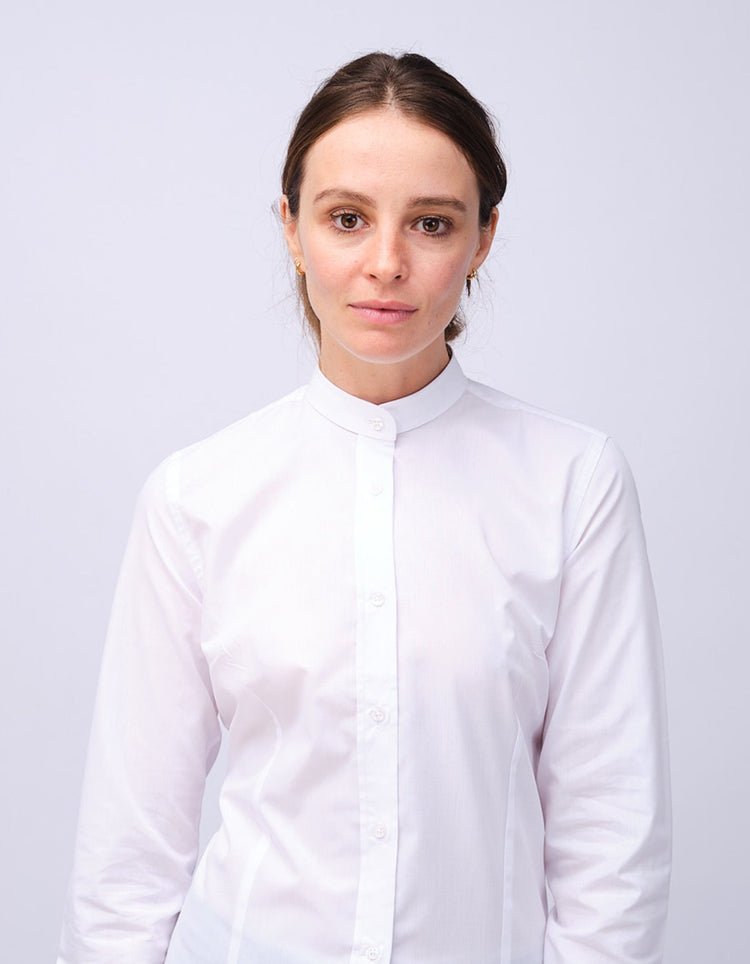 Women's White Grandad Shirt - Gresham Blake Studios